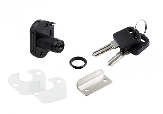 StrongLocks Zásuvkový zámek mini různé kombinace + kovový protikus černá