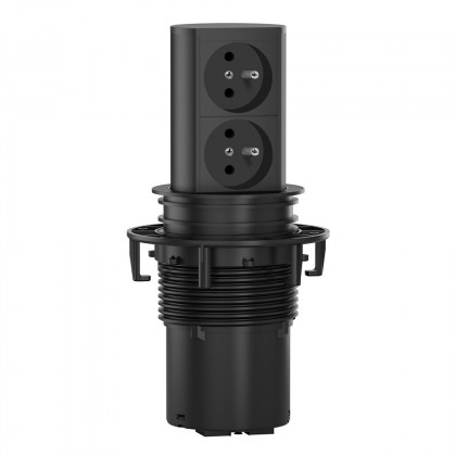 BACHMANN 928.0501 elektrická zásuvka Elevator home, 2x 230V FR, černá matná