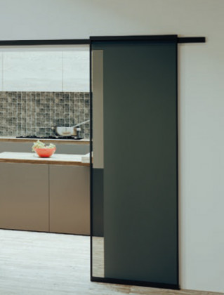 K-TERNO Diva sada kování pro rámové skleněné dveře 2600/1000 tlumič 2m stříbrná