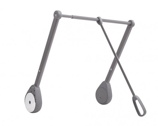 VIBO ASSA sklopná šatní tyč, 750/1250mm, šedá