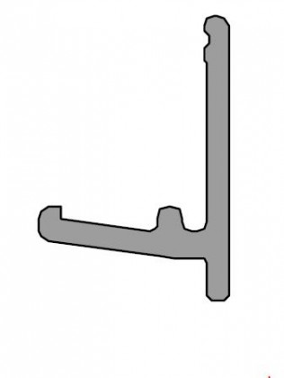 TERNO spodní příchyt skla 1776/A 1m