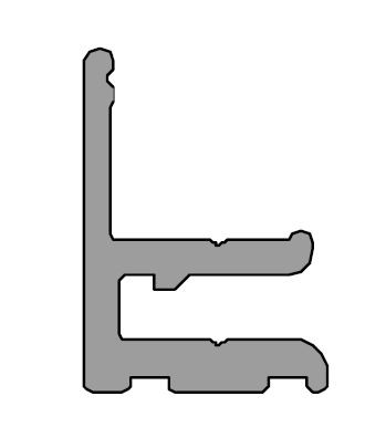 TERNO spodní příchyt skla 1774/A 1m