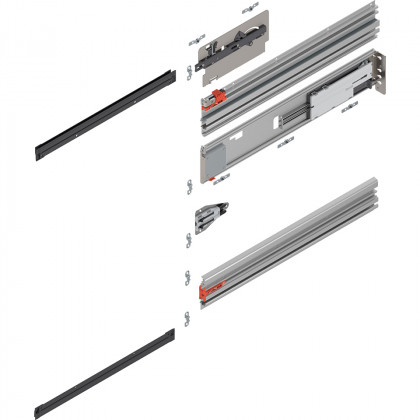 BLUM 801P800E.R2 Revego Uno vodicí lišta pro kapsu, 800 mm, pravá