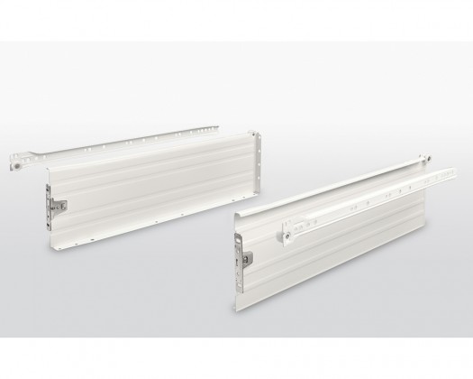 FGV zásuvka,  kolečkový výsuv s bočnicí, H150/350mm/25kg, bílá