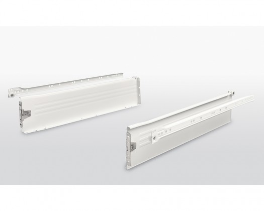 FGV zásuvka,  kolečkový výsuv s bočnicí, H117/550mm/25kg, bílá