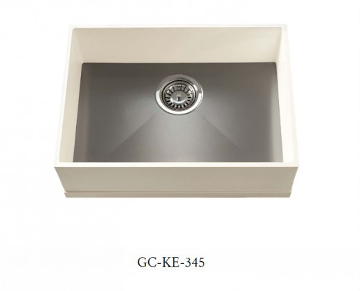 GETACORE dřez GC-KE-345 GC2003 Trento White s přepadem