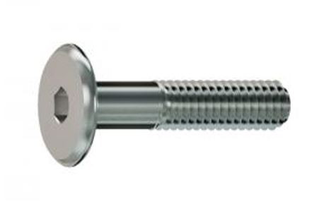 Šroub nábytkový spojovací M6x40 zinek bílý plochá hlava 17mm