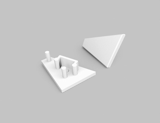 StrongLumio koncovky k profilu Corner 10 gen2 bílá (pár)