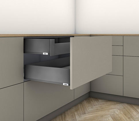 K-BLUM Merivobox, zásuvka K 500mm/40kg, tmavě šedá OG, vnitřní