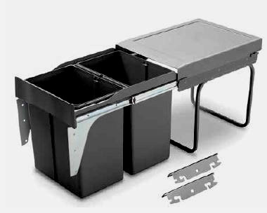 GOLLINUCCI Sorter Linea 290DM na dvířko 400mm 2x21l antracit