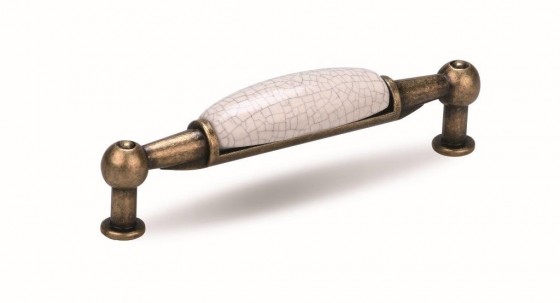 TULIP Úchytka Sara 96 starozlatá/porcelán popraskaný