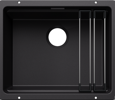BLANCO 527754 Dřez Etagon 500-U bez odtokové sady Silgranit černá