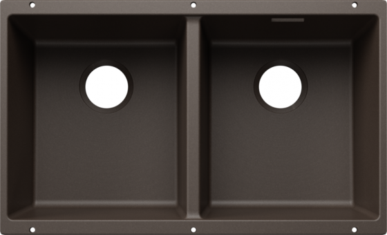 BLANCO 527832 Dřez Subline 350/350-U bez odtokové sady Silgranit kávová