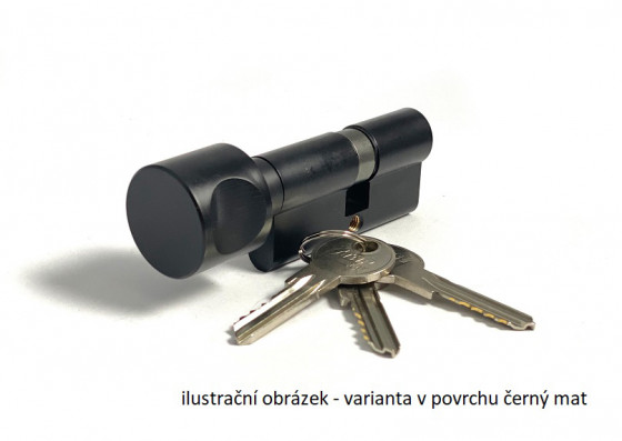 TWIN Bezpečnostní vložka Twin Star 70S knoflík, 3 prodloužené klíče 30/35K/NI