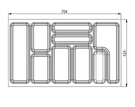 StrongIn Příborník 704x424mm pro StrongBox bílá