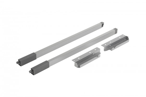 StrongBox reling hranatý horní H140/500mm, šedá, sada