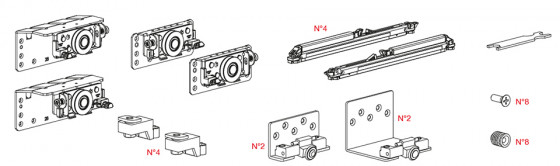 TERNO Star Fluid 28 sada kovaní 25 - 28mm 2 křídla s tlumením 80kg