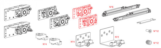 TERNO Star Fluid 28 sada kovaní 25 - 28mm 3 křídla s tlumením 40kg
