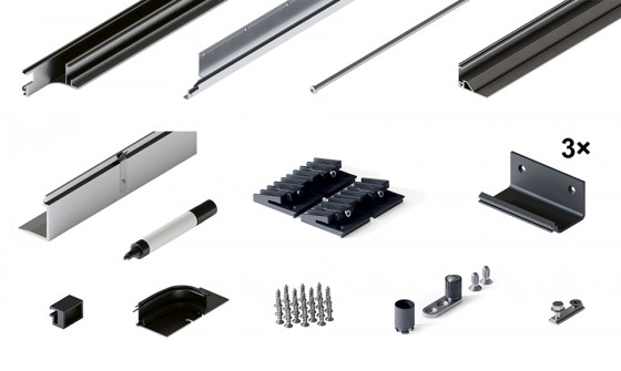 HAWA 31522 Folding Concepta III 20/25 do pouzdra sada vedení 2 křídla černá P