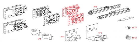 TERNO Star Fluid 28 sada kovaní 25 - 28mm 3 křídla s tlumením 80kg