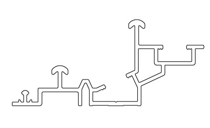 TERNO Star Fluid horní vodící profil 3084/N 3m elox černý kartáčovaný