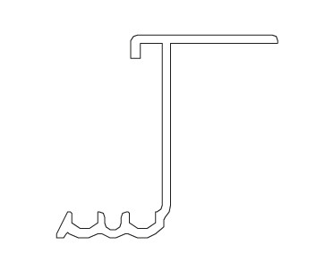 TERNO Frontalino horní vodící lišta inox 1190/A 3m