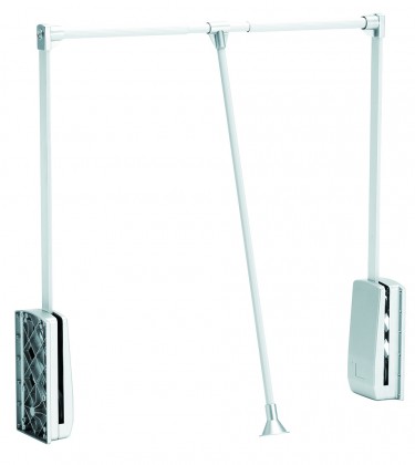 StrongWire sklopná šatní tyč, 685-940mm, bílá/chrom