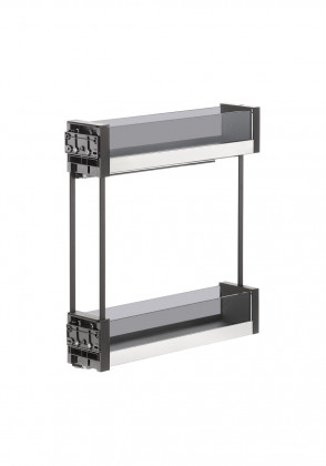 VIBO Essence, boční koš, 150mm, šedá, levá