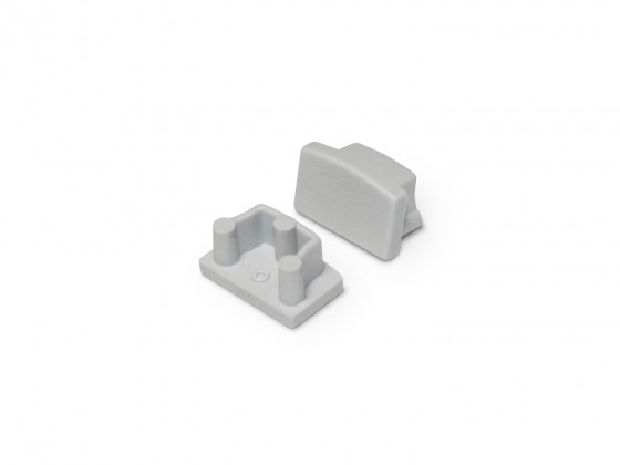 StrongLumio koncovky k profilu Begton 12 oblá, šedá (pár)