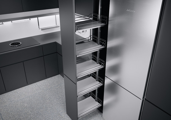 K-KES Dispensa, potravinová skříň, Arena Classic, bílá/chrom, 400/1600-2000