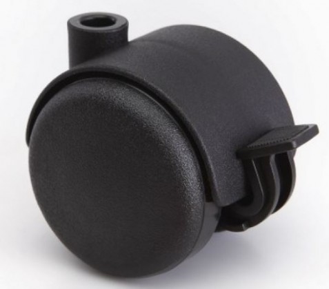 Kolečko plastové BA50 50 mm brzda, čep M8 x 16