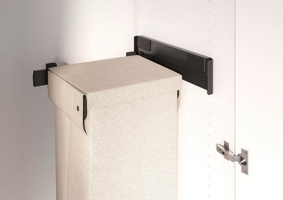 KES Conero, boční výsuvný koš na prádlo, 475mm, černý