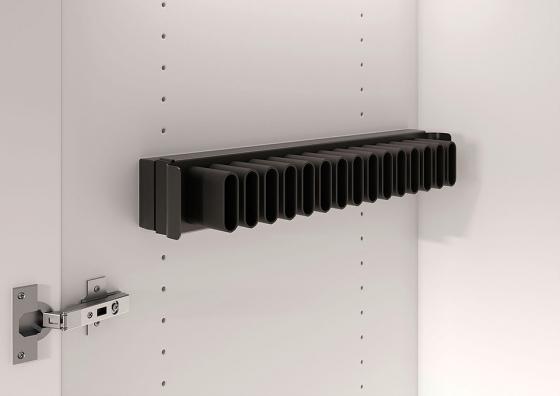 KES Conero, boční výsuv na opasky nebo kravaty, 475mm, černý