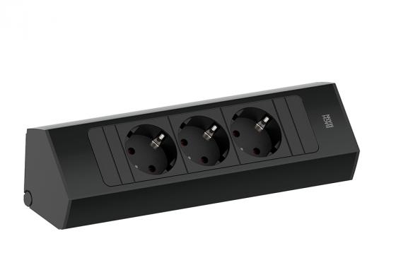 BACHMANN 932.100 Casia 2, 3x230V, černá RAL9005 schuko