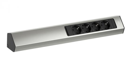 BACHMANN 932.004 Casia 2, 4x230V, imitace nerezi schuko