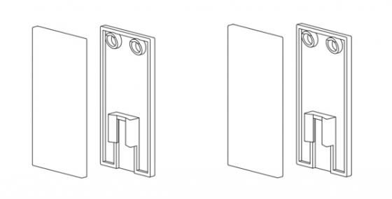 TERNO Magic2 boční krytka art. S.1132.05142 2 páry stříbrná + černá