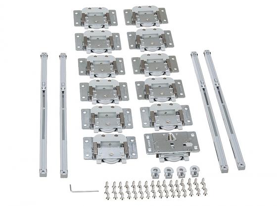 StrongLine Linio kování pro posuvné dveře pro 3 křídla s tlumením 40kg