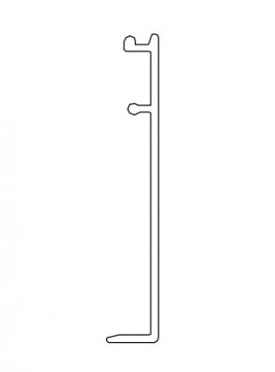 TERNO Solo Vetro krycí profil horního vedení 2730/AS 6m elox stříbrná