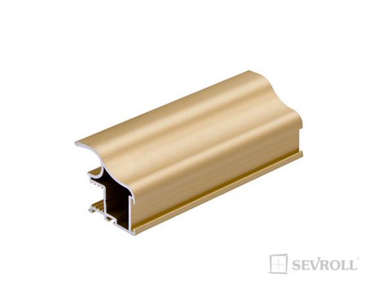 SEVROLL 06821 System 10 II úchytová lišta 10mm 2,7m zlatá/mosaz