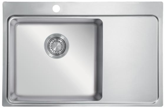 StrongSinks S3 Dřez Nida 787, rozměr 787x520mm nerez, odkap vpravo, viz výkres