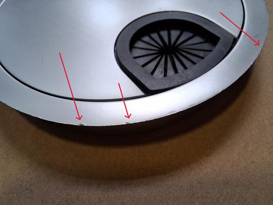 STRONG Průchodka kovová 80 mm hliník - POŠKOZENÉ