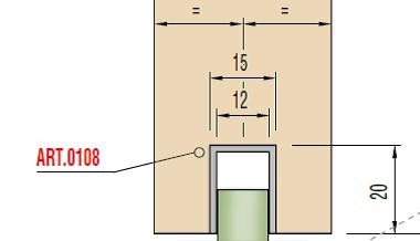 SISCO spodní alu profil art. 0108 4m