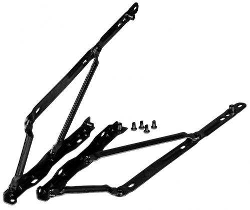 Postelové kování pro plynové písty, zesílené, černá