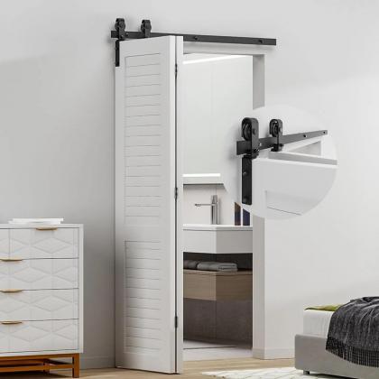 K-StrongLine Barnio fold posuvné skládací interiérové dveře 2 křídla, vč. vedení