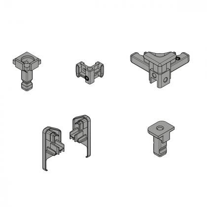HETTICH 9360729 FurnSpin Cadro bez profilů sada černá