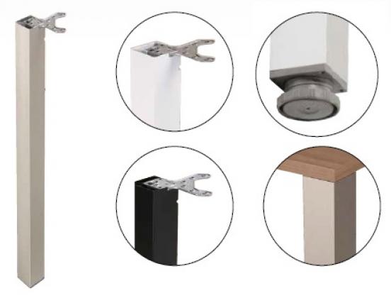 StrongLegs stolová noha TA001 710R/80x80mm černá matná