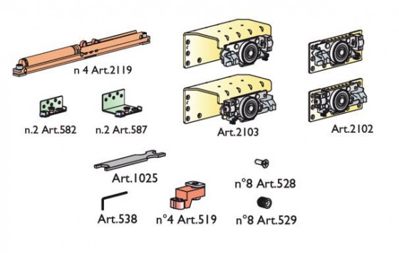 TERNO Star 22 sada kovaní 22mm 2 křídla s tlumením 80kg