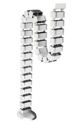 STRONG Vertikální kabelové vedení flexi 1260mm stříbrná