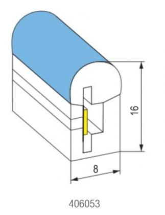 StrongLumio silikonový ohebný profil 8x16mm pro LED pásky do 10W/m, 10mm