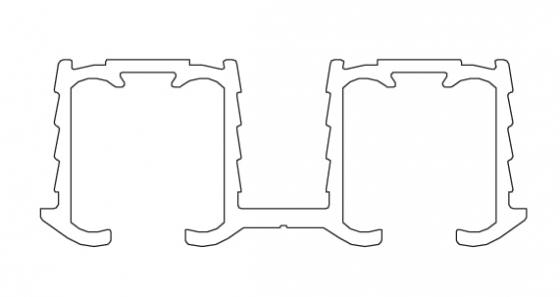 TERNO Living Top horní vedení dvojité 2652/A elox stříbrný 2m 30kg